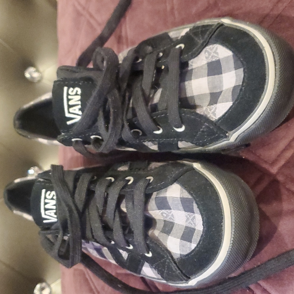 Vans plaid sneakers, size 7.5